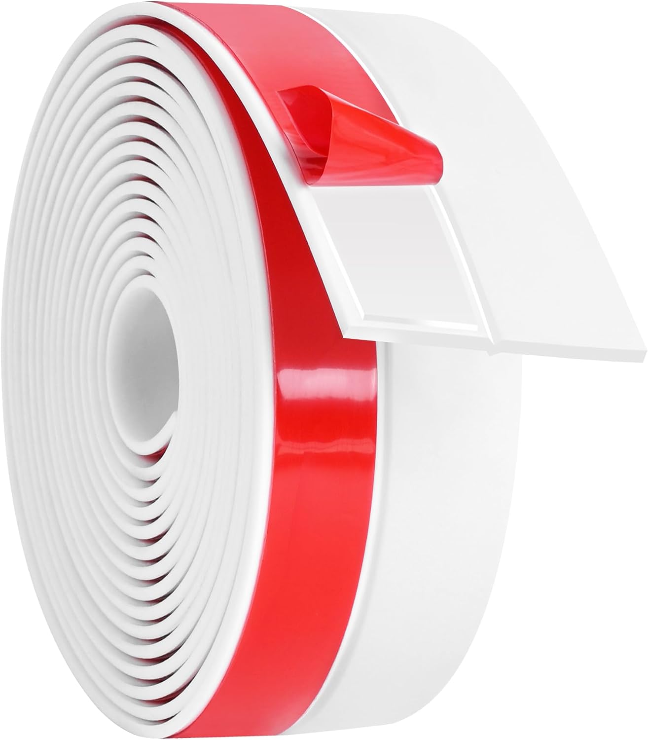 ToLanbbt Weather Stripping Silicone Door Seal Strip 2 in x 10 ft Door Draft Stopper Self Adhesive Tape, Side & Bottom Gaps Insulation Seal for Glass Shower Sliding Window, Black