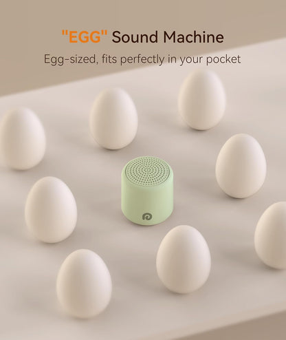 Dreamegg Portable White Noise Machine, 1000mAh Battery, Travel Sleep, Cream | Egg-Sized, 16 Sounds, USB-C, Timer, Baby & Adults, Office Privacy, Gift Use