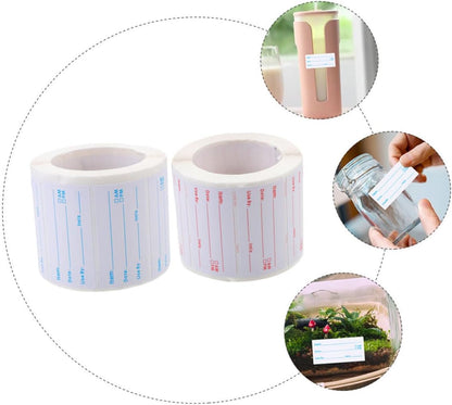 STOBOK 2rolls Writable Rotate Label Stickers Day Dots Food Labels Residue Permanent Adhesive Stickers