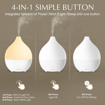 SALKING Essential Oil Diffuser for Home, 100ml Small Aromatherapy Diffuser