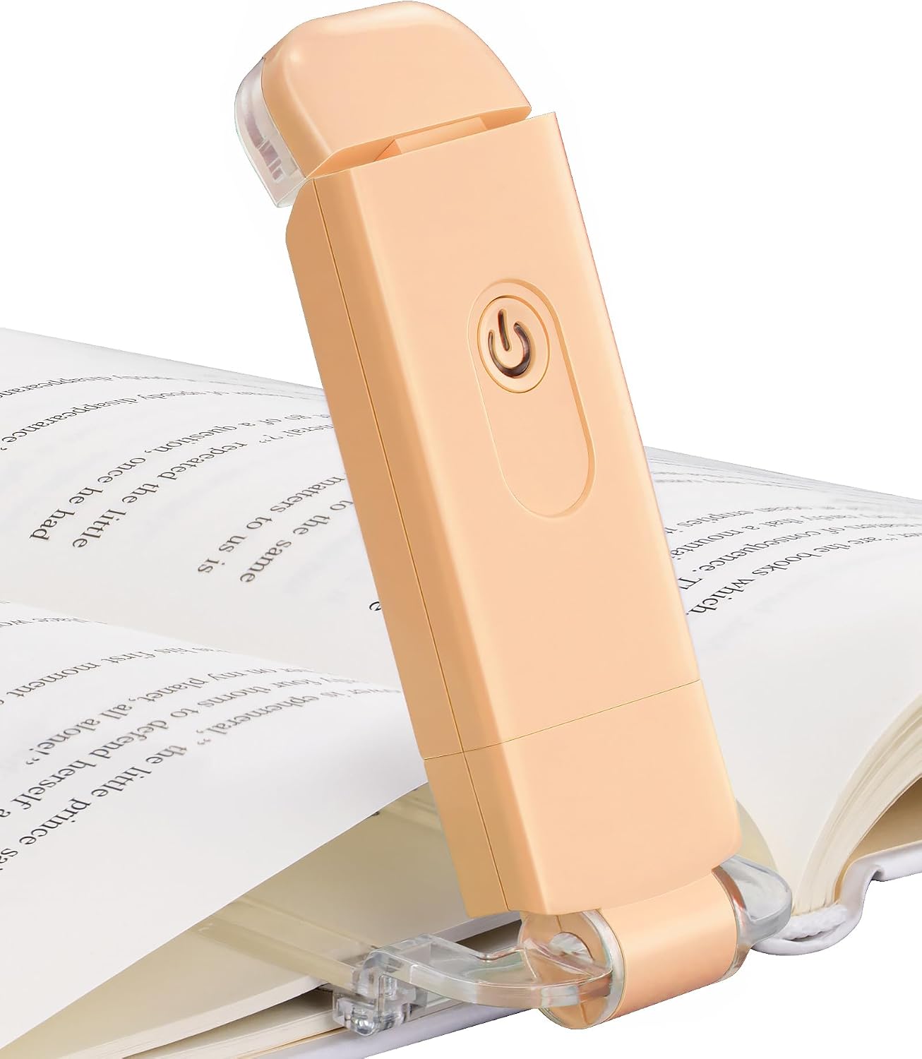 DEWENWILS USB Rechargeable Book Reading Light, LED Clip on Booklight Green | Blue Light Blocking, Amber & Warm White, Flexible Lighting Angle, Compact & Lightweight for Plane, Train, Car Traveling