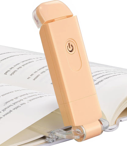 DEWENWILS USB Rechargeable Book Reading Light, LED Clip on Booklight Green | Blue Light Blocking, Amber & Warm White, Flexible Lighting Angle, Compact & Lightweight for Plane, Train, Car Traveling