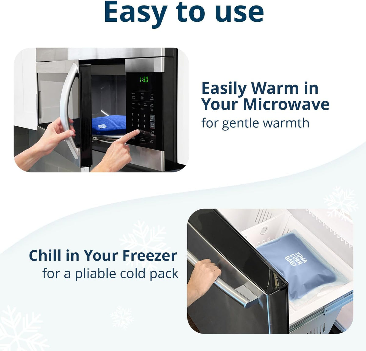 Microwave Heating Pad - Moist Heat Warm Compress for Back, Neck and Cramps