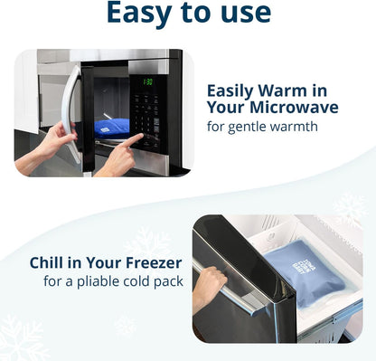 Microwave Heating Pad - Moist Heat Warm Compress for Back, Neck and Cramps