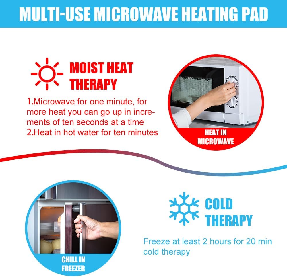 Soft Gel Ice Pack Wrap 12"x4.7" | Reusable, Hot Cold Therapy, Head Neck