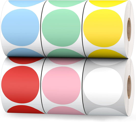 1600 PCS, 3/4" Color Round Dot Stickers, 10 Colors-20 Sheets | Circle Color Coding Blank Labels for Kids/Office/Classroom, Easy Peel, Ideal in Garage/Yard Sale Price self-adhesive Labels