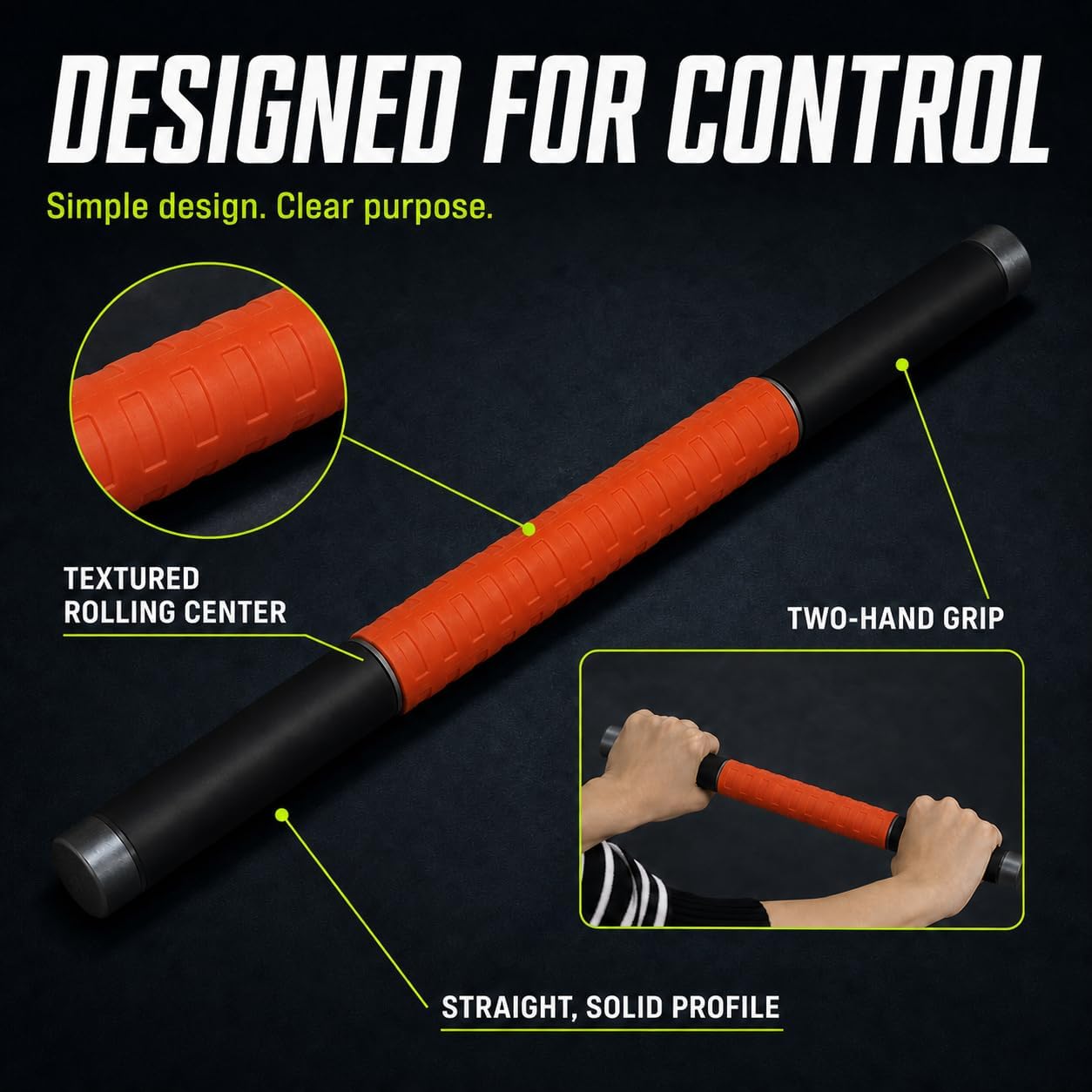 Muscle Roller Massage Stick for Legs Massager Roller-Calf Roller Deep Tissue Release Muscle Soreness, Trigger Points for Legs, Neck, Calves, Thighs, Shins, Back