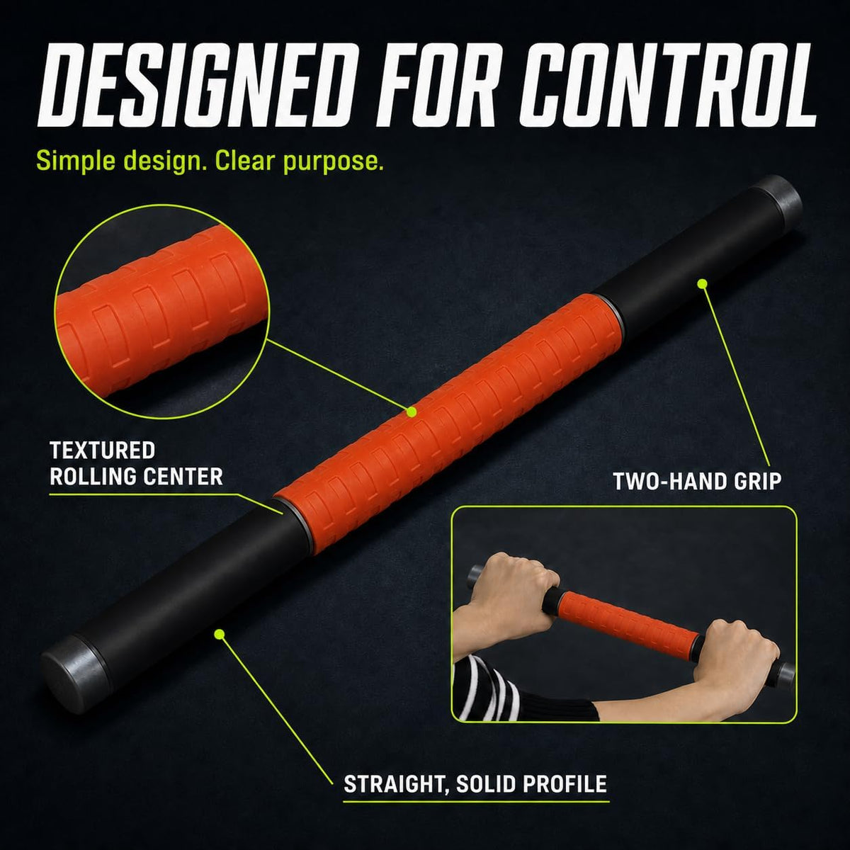 Muscle Roller Massage Stick for Legs Massager Roller-Calf Roller Deep Tissue Release Muscle Soreness, Trigger Points for Legs, Neck, Calves, Thighs, Shins, Back