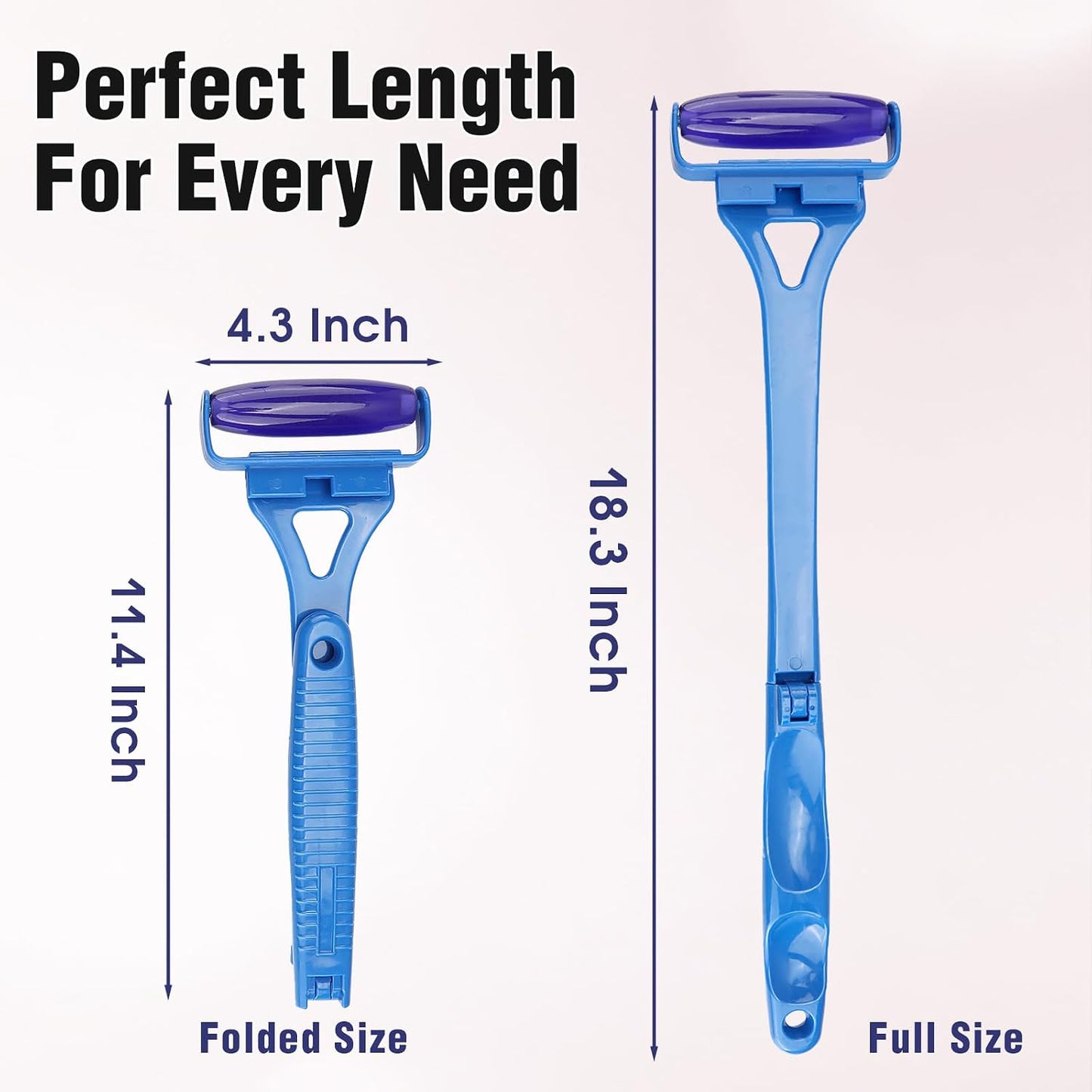 Foldable Manual Leg Massage Rollers for Back, Portable Back Massage Rollers | Women Leg Massage Roller, 3 Rollers with Storage Bag, Dual Hot and Cold Use Body Roller for Leg Facial Muscle Relaxation Blue