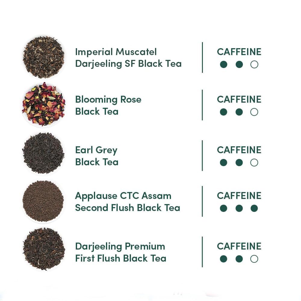 VAHDAM, Assorted Herbal Tea Sampler (18 Tea Bags, 9 Flavors) Caffeine-Free, Non-GMO | Double Infusion, Individually Enveloped Tea Bags | Herbal Tea Assortmen
