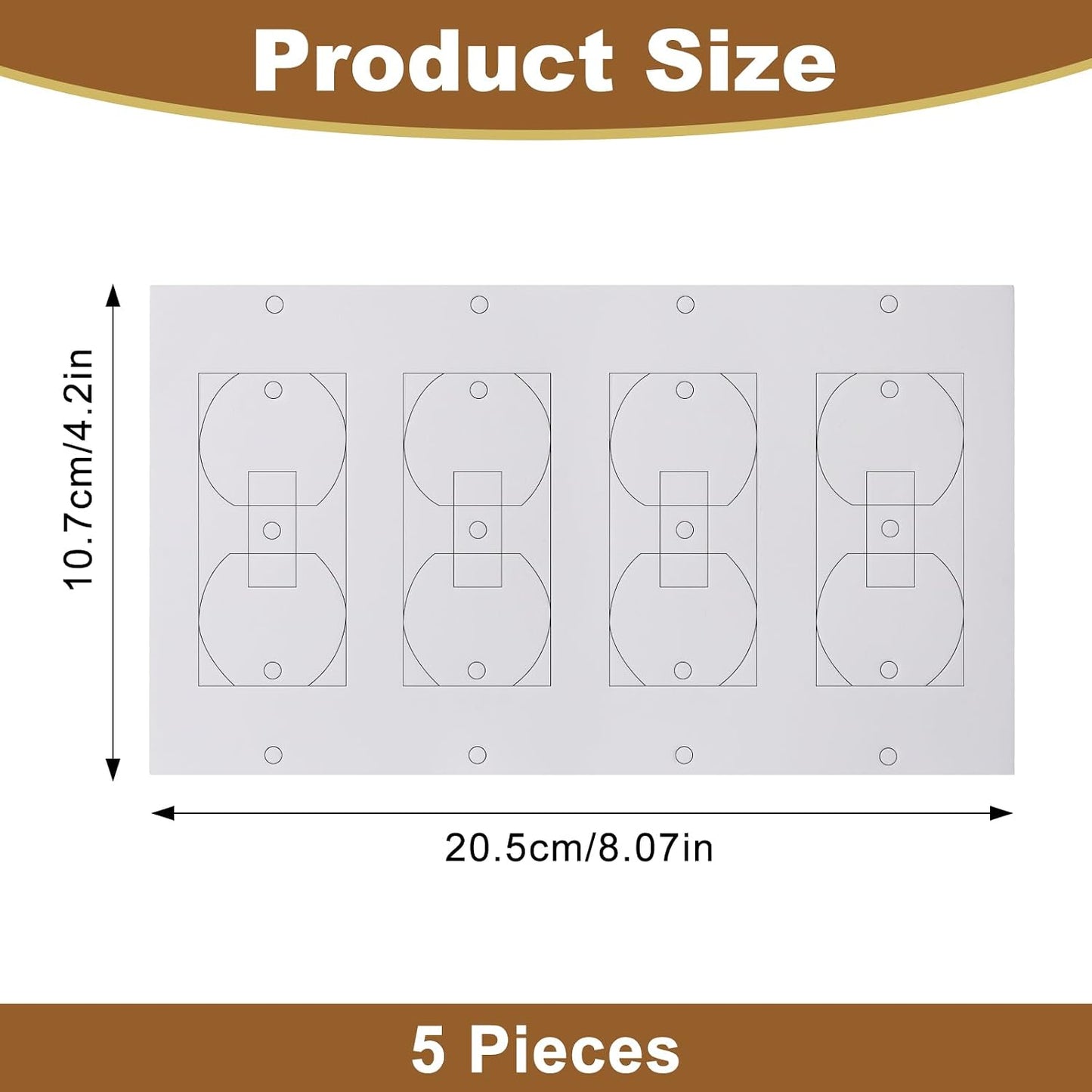 Outlet Insulators Draft Sealers - 4 Sizes EVA Foam Socket Insulation Gaskets | Universal Electric Switch Wall Plate Covers for Energy Saving, Draft Blocking (White, Single 20 Pack)
