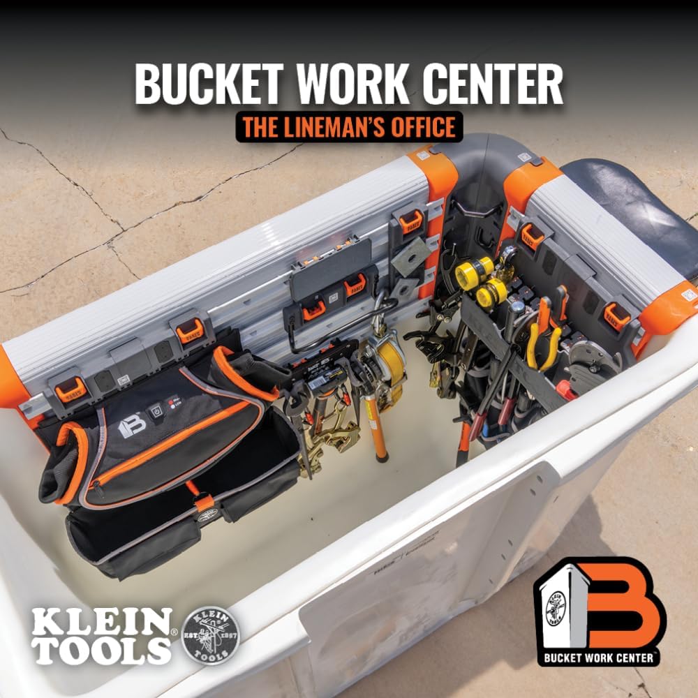 Klein Tools BC101C Rechargeable Hand Warmer, Compatible with Bucket Work Center Rail System Modules, Oversized Pouch for Class 2 Gloves