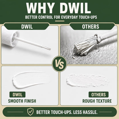 DWIL White Paint Touch Up Paint Pen- 1.5 Oz Wood Furniture Paint for Wood Refinishing, Quick-Dry White Paint for Wood Scratches, Chips and Spots on Furniture, Cabinets, Doors, Tables, Dressers (White)