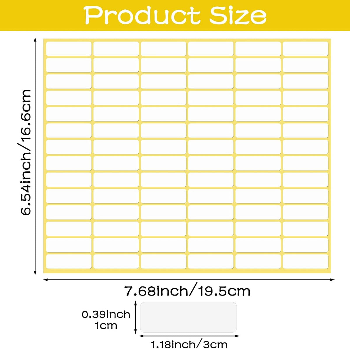 1260Pcs Small Labels Stickers Blank Removable Freezer Labels All-Purpose