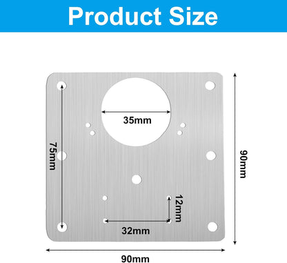 6 PCS Cabinet Hinge Repair Plate Kit | Hinge Fixing Plates with Screws, Stainless Steel, For Loose Hinges, Cupboards & Furniture