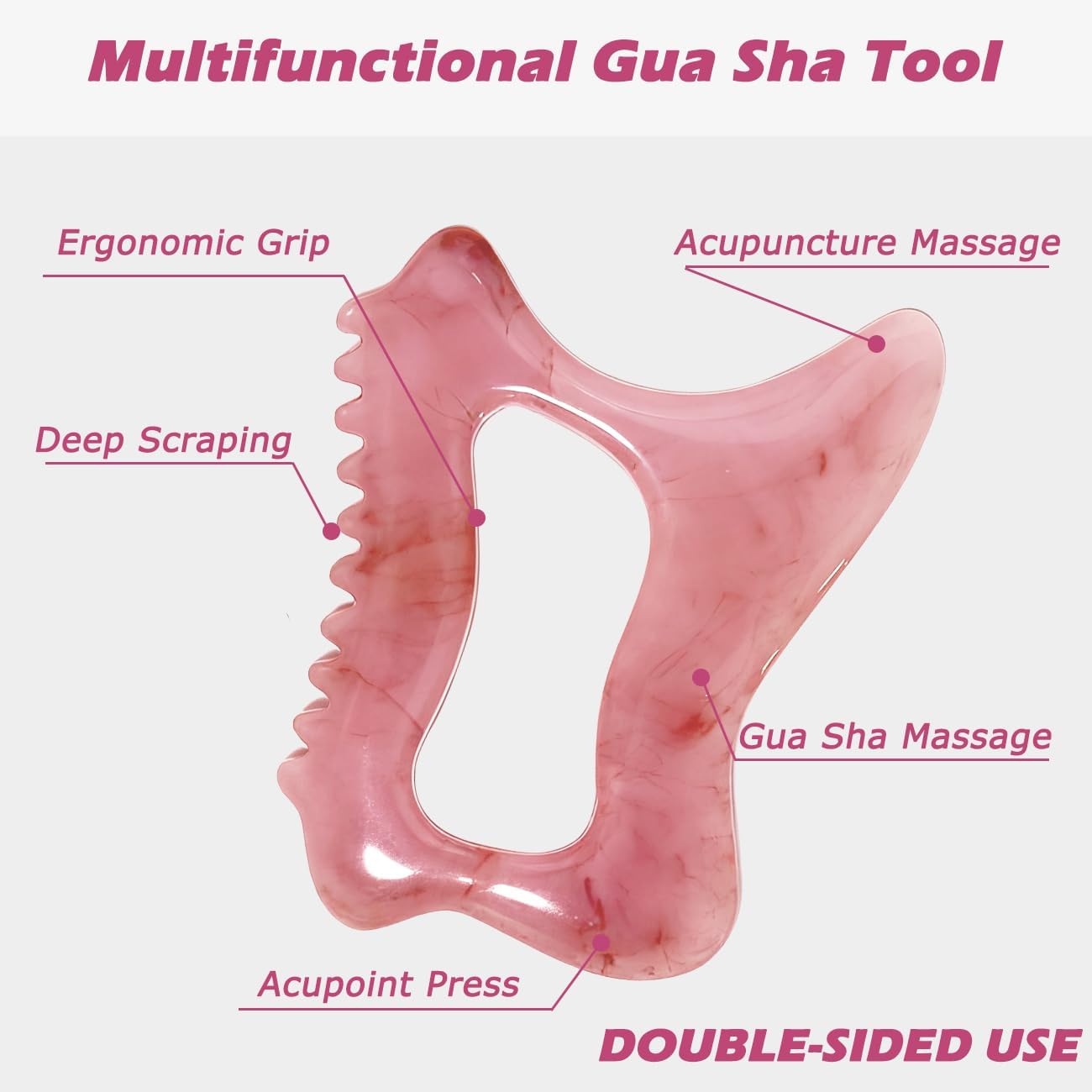 Lymphatic Massage Roller for Cellulite Remover Body Sculpting - Handheld Cellulite Massage Tool for Body Bloat Blood Circulation Lymphatic Drainage Pink