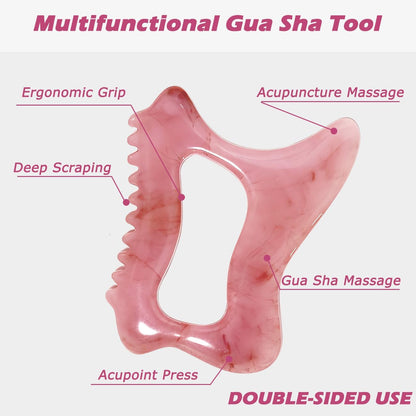 Lymphatic Massage Roller for Cellulite Remover Body Sculpting - Handheld Cellulite Massage Tool for Body Bloat Blood Circulation Lymphatic Drainage Pink