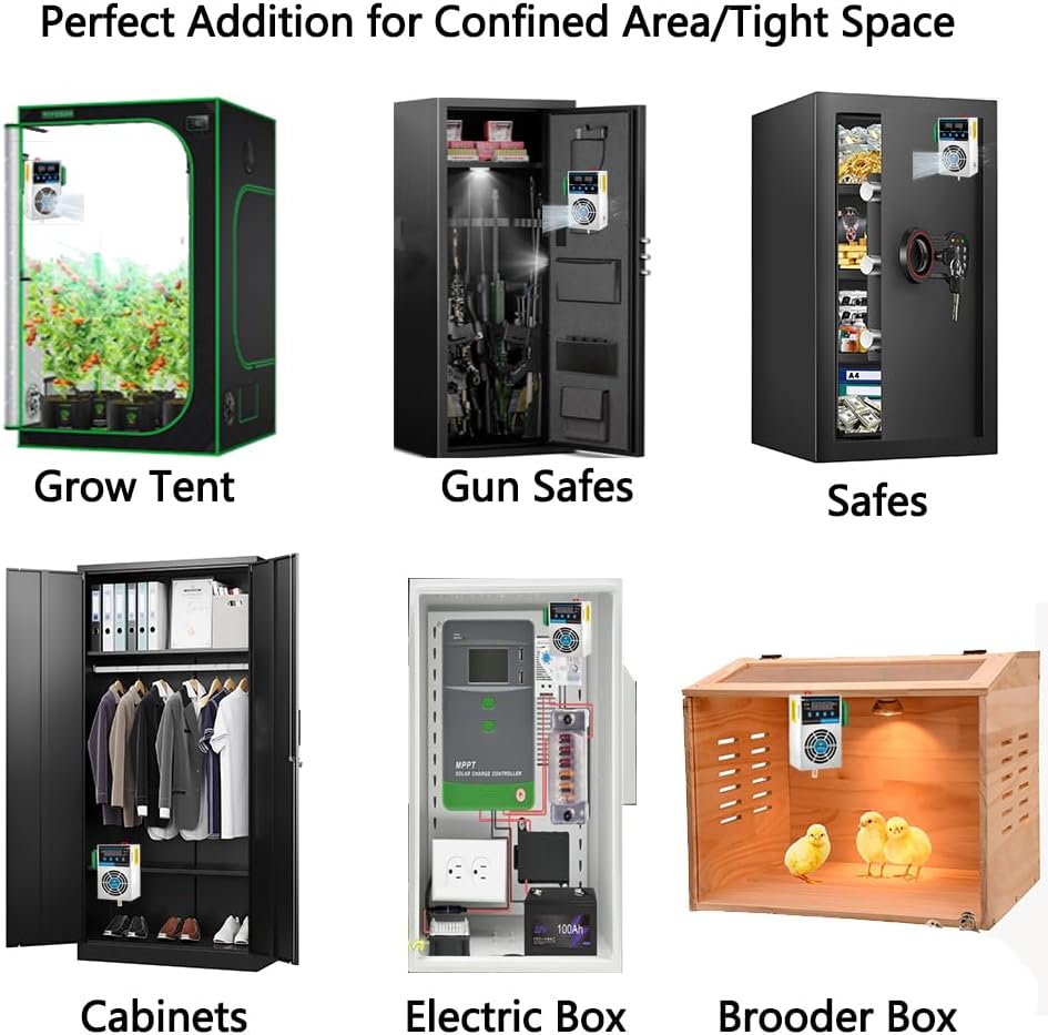 Mini Dehumidifier for Confined Space Electric Box/Storage Cabinet/Closet/Safes/Grow Tent