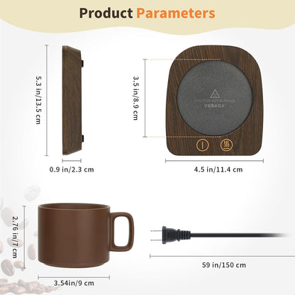 VOBAGA Coffee Mug Warmer, 4 Hours Auto Shut Off Cup Warmer for Office Home Desk with 3 Temperature Settings, Electric Beverage Warmer for Cocoa,Tea, Milk, Soup, for Coffee Gifts, Sky Blue (No Cup)