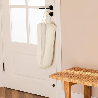 Resistant Door Draft Stopper, Removable Washable Cover, 36", Black | Weighted Gap Filler, Blocks Hot and Cold Air, All-Season Seal