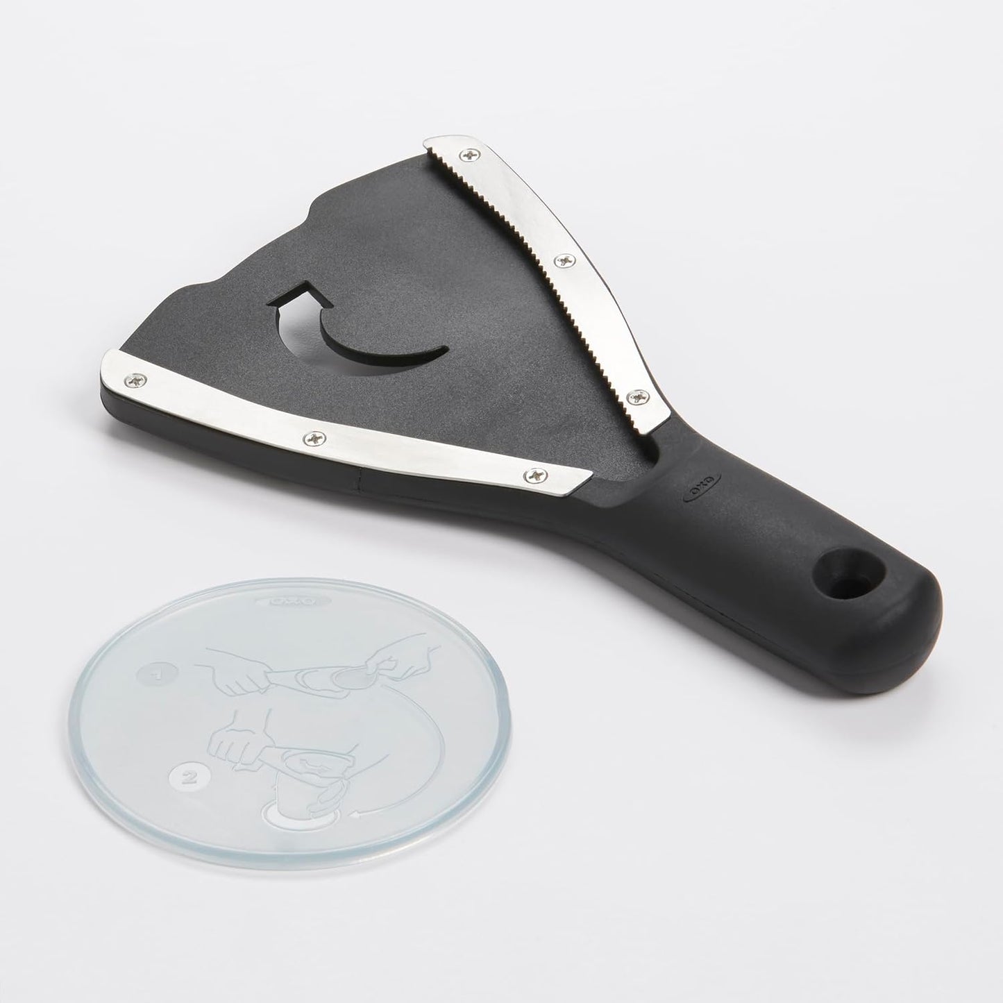 OXO Good Grips Jar Opener with Non-Slip Base Pad, Handheld Manual Opener | Easy-Grip Opener For Weak Hands, Non-Slip Base Pad Included, Arthritis-Friendly, Seniors, Kitchen Tools, Jar Opener