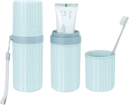 Mulbozy 4 Packs Portable Travel Toothbrush Case, Breathable Plastic Toothbrush Holder for Home, Travel, Business, Camping, School