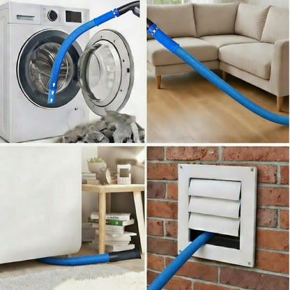 Clothes Dryer Vent Cleaner Kit with Vacuum Hose Attachment Brush, Lint Remover, Dryer Vent Vacuum Hose