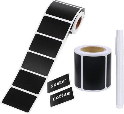 Chalkboard Labels, 300PCS Waterproof Blackboard Reusable Chalk Sticker Label, Removable Pantry Labels Rectangle for Storage Bins, Mason Jars, Food Containers, Office