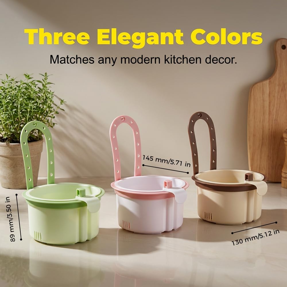 2026 New Cactus Kitchen Sink Strainer Basket, Sink Drain Strainer Self-Cleaning Faucet Hanging Filter Basket, Presses to Release Waste Baskets Cactus Strainers for Residues Separation (Bronw (1PCS))
