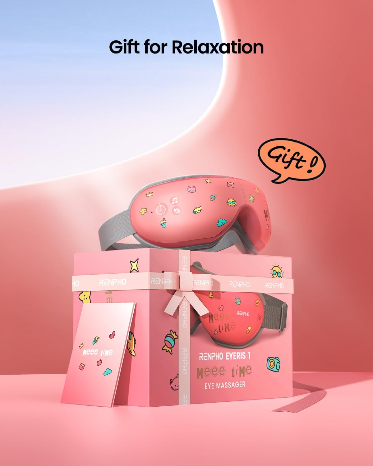 RENPHO Eyeris 1 Eye Massager with Heat, FSA Eligible HSA, Heated Eye Mask for Eye Strain, Dry Eyes & Head Tension, Relaxing Birthday Gifts for Women and Men