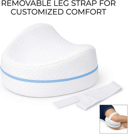 Contour Legacy Cool Leg & Knee Foam Support Pillow for Side Sleepers Soothing Relief for Back, Hips, Knees, Joints, Nerves & Muscles