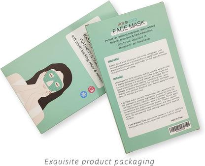 Ice Face Eye Mask for Woman Man,Hot or Cold Gel Face Ice Mask Reusable