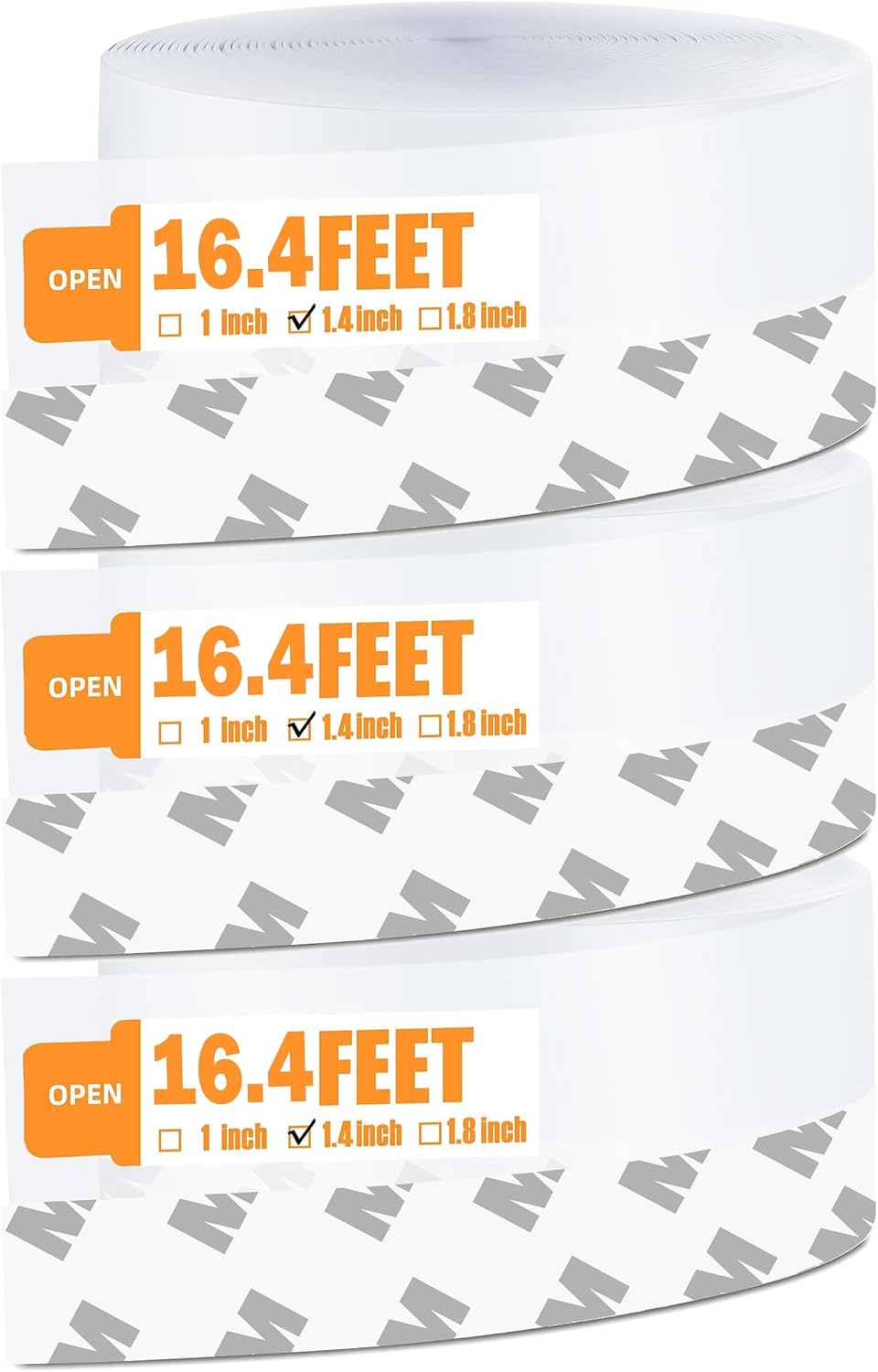 36 Ft Weather Stripping Door Seal Strip Tape,Silicone Door Draft Stopper,Self Adhesive Shower Door Bottom Seal and Door Insulation Strip for Door Frame Windows and Glass Gaps (Transparent, 35mm)