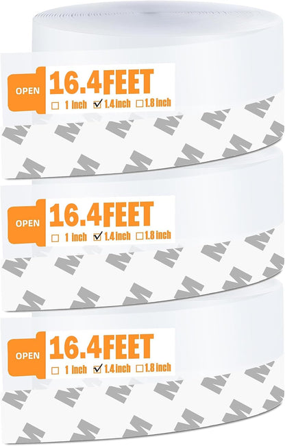 36 Ft Weather Stripping Door Seal Strip Tape,Silicone Door Draft Stopper,Self Adhesive Shower Door Bottom Seal and Door Insulation Strip for Door Frame Windows and Glass Gaps (Transparent, 35mm)