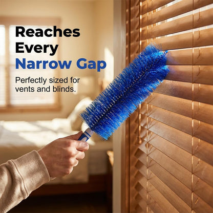 Fan Cleaning Brush, 2026 New Bendable Microfiber Head Dusting Brushes, Reusable Fan Cleaner Brush Dust Remover for Electric Fans, Air Conditioning, Car Vents and Blind，Blue：43cm