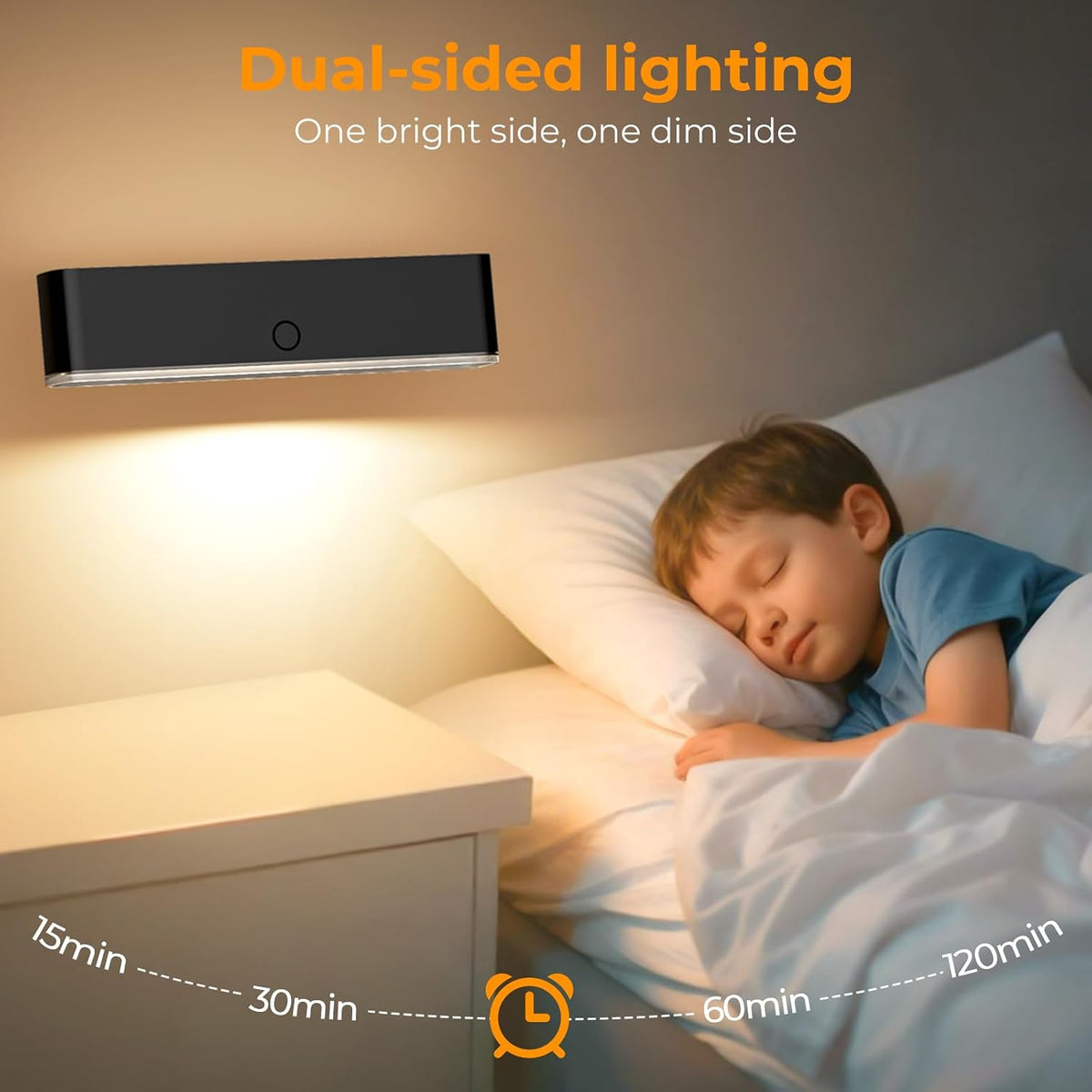 MOITA Battery Operated Wall Sconce Set of 2 Wireless Wall Lamp with Remote Control & Touch Control Rechargeable LED Wall Lights 3 Color Temperatures 360° Rotatable for Bedroom Living Room Black