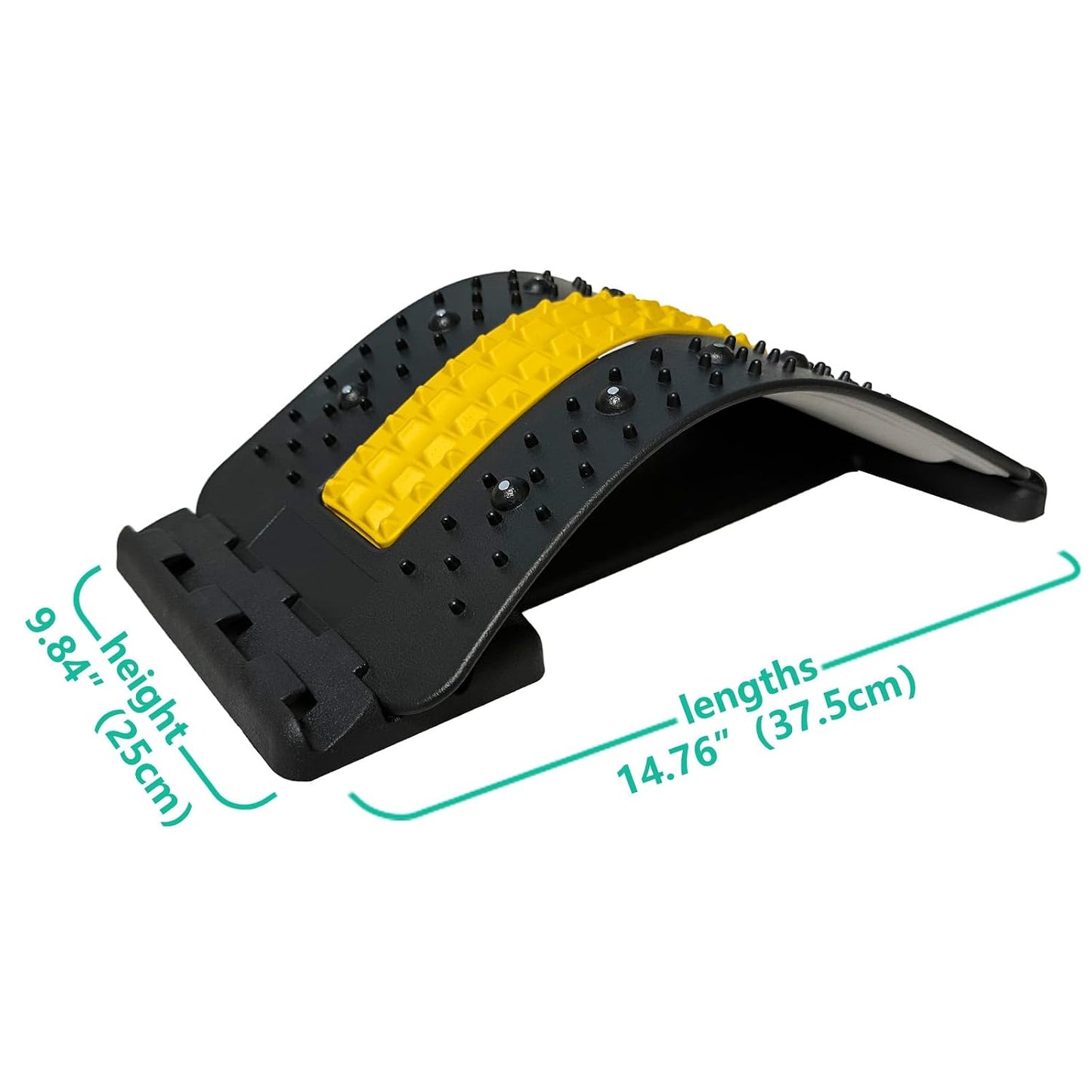 Back Stretcher for Back Pain Relief with Lumbar Support Board - Dual-Sided 3-Level Adjustable Spinal Decompression & Cracker Device