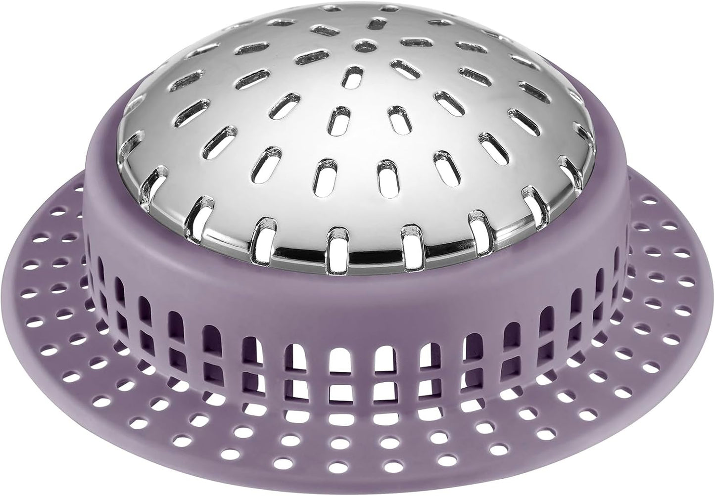 Aluvor Bathtub Drain Hair Catcher Shower Drain Cover Sink Drain Protector | Bathroom Sink & Bathtub Drain Strainer for Pop-Up & Regular Drains, grey