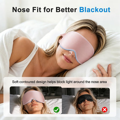 Facemoon Weighted Eye Masks for Sleep, 3D Blackout Sleep Mask for Women | Zero Eye Pressure, Deep Cups; Eyelash Friendly Sleep Mask for Airplane Travel Essentials, Night Shift Nurses, Office Naps