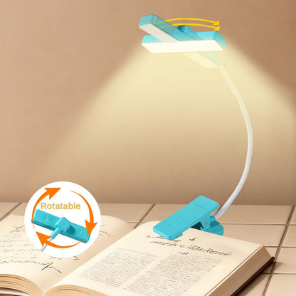 VAVOFO Rechargeable Book Light Rotatable：24 LEDs Reading Light, 3-Color & 9-Brightness Book Lamp, Eye Cared 120Hrs Runtime Lightweight Clip on Led Light for Book Lovers (Black)