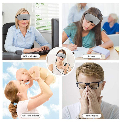 Heated Eye Mask for Dry Eyes with Cooling, Electric USB Warm Compress with Adjustable Temperature & Auto-Off Timer, Professional for Blepharitis Eyes & Stress Relief Suitable for Travel & Gifts