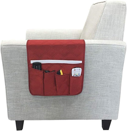 Couch Sofa Armrest Organiser Arm Chair Caddy Bedside Storage Pocket with 8 Pockets TV Remote Holder Bed Storage Pocket Bag for Cellphone Tablet Notepad Book Magazines DVD Glasses