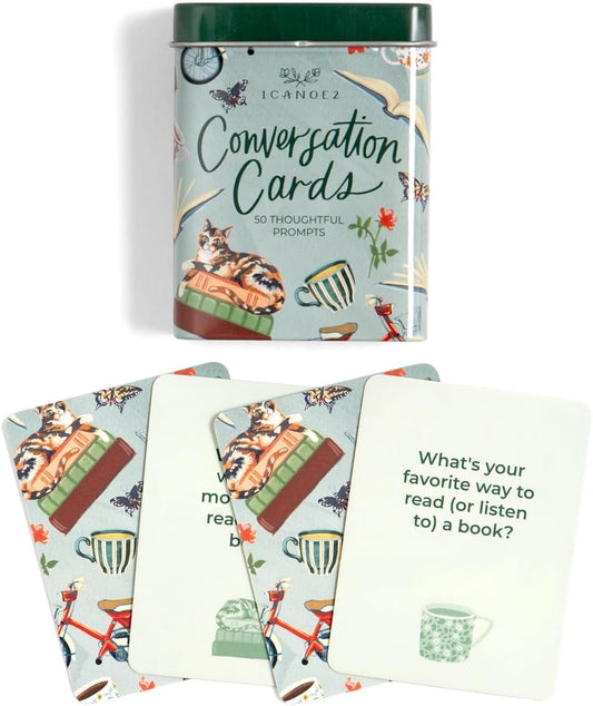 1Canoe2 Conversations Card Game, 50 Cards & Tin (Reading)