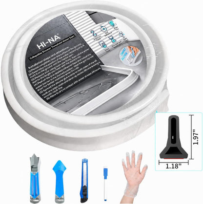3ft/5ft/6ft/8ft10ft Collapsible Shower Threshold Water Dam Water Barrier for Shower and Water Stopper Keeps Water Inside Water Threshold for Wet and Dry Separation (3ft, Clear)