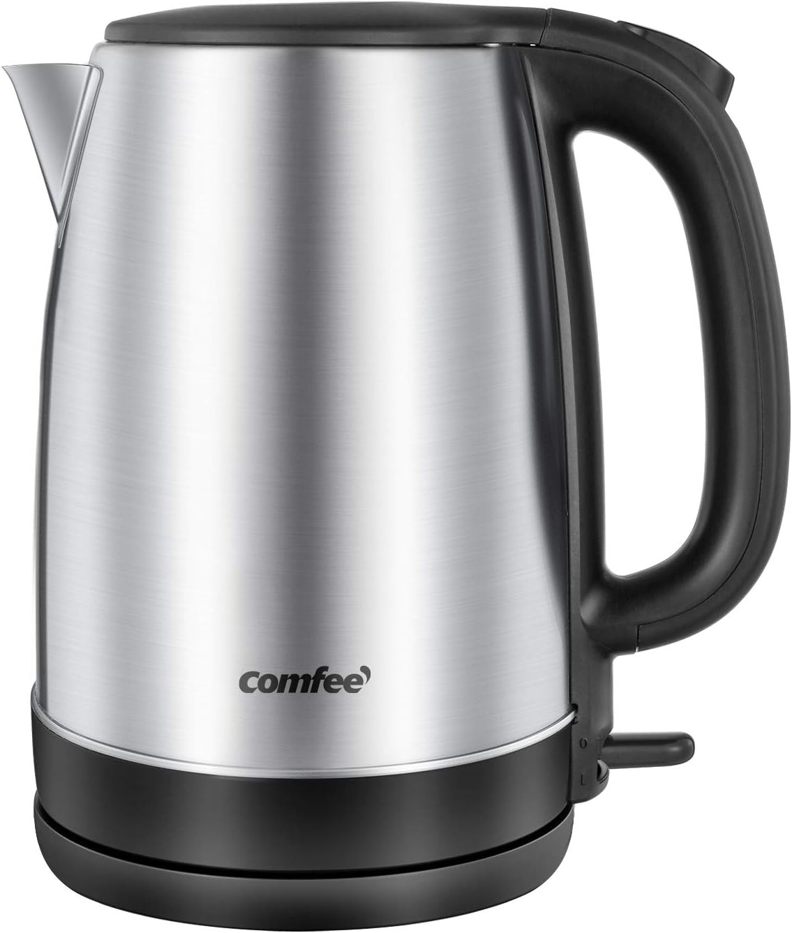 Comfee 1.7L Stainless Steel Electric Tea Kettle, BPA-Free Hot Water Boiler, Cordless with LED Light, Auto Shut-Off and Boil-Dry Protection, 1500W Fast Boil