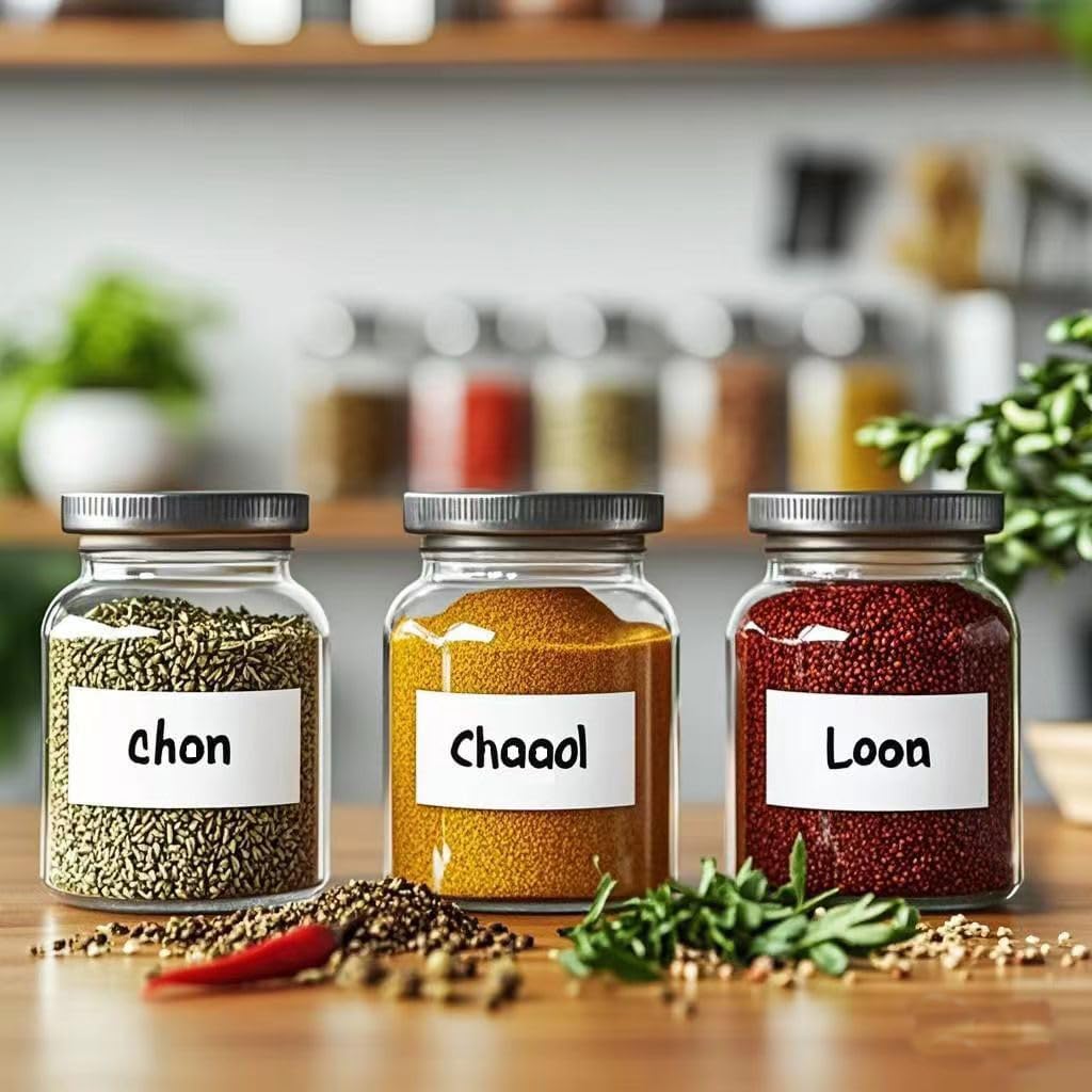 1000Pcs Waterproof Blank Removable Sticker Labels 1”x2” for Food Containers,Tear-Resistant Label Quick Drying Non-Smudging with Perforated Lines,Storage and Condiment Labels