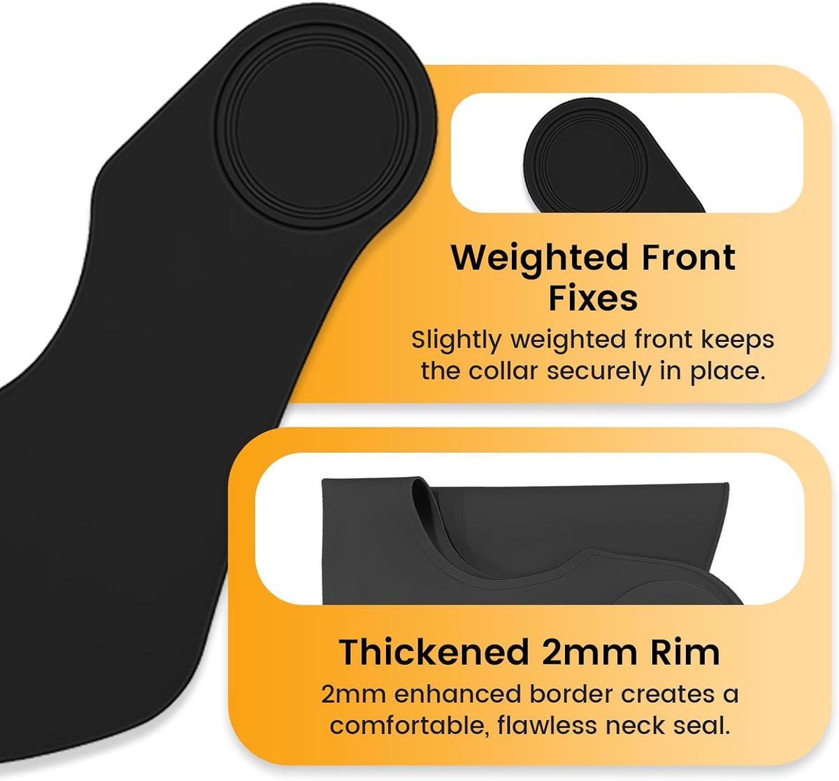 Wokyo Silicone Hair Cutting Collar, Non-slip Hair Cutting Mat Haircut Cape Catcher Neck Wrap Guard Neck Fitting Accessories