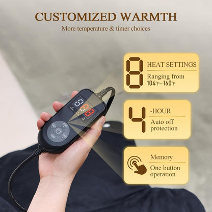 Fast-Heating Far Infrared Heating Pad for Neck and Shoulders and Back