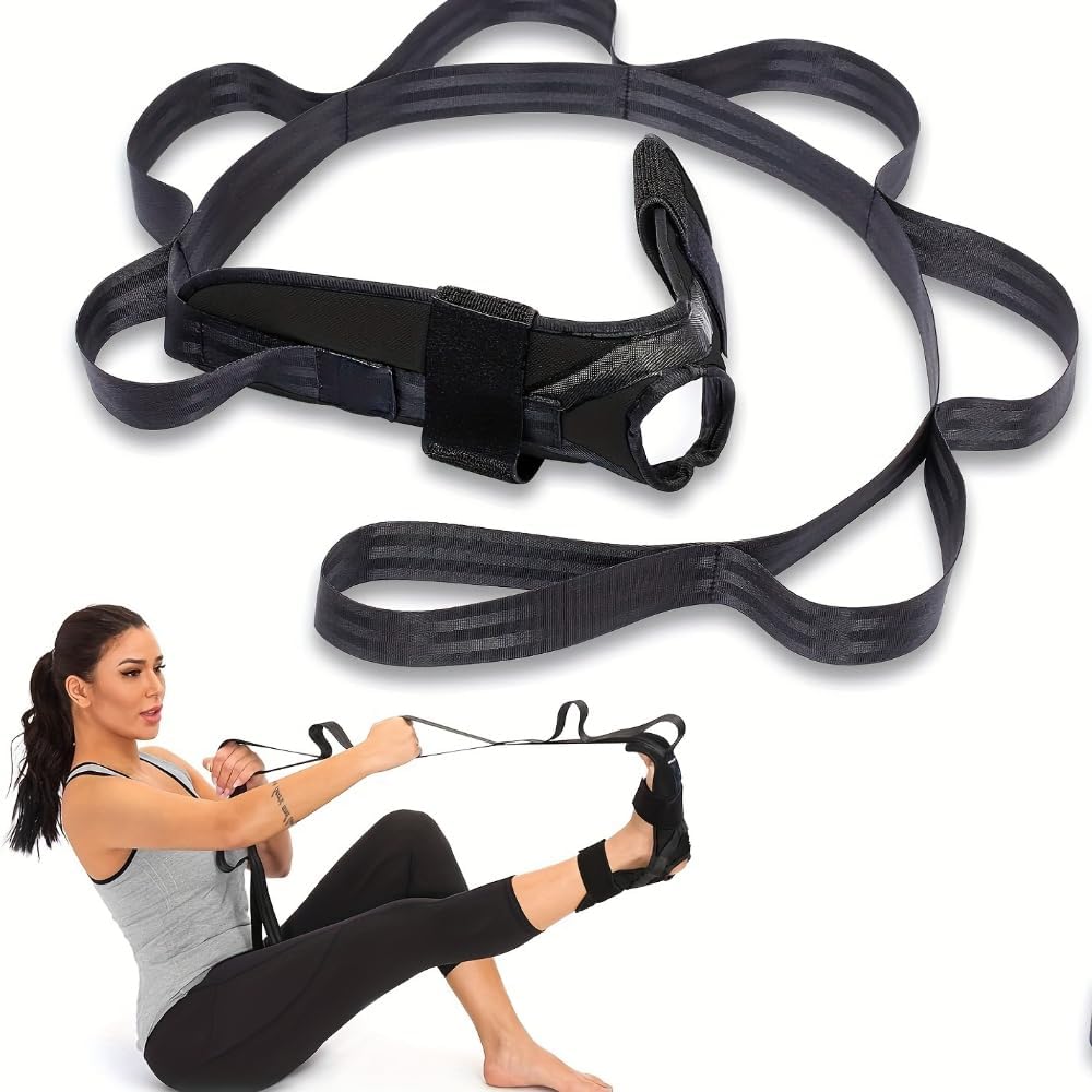 Leg Stretching Strap with Loops, Yoga Strap Foot and Calf Stretcher Band Stretch Bands Leg Stretcher Belt for Stretching Equipment Exercise Flexibility