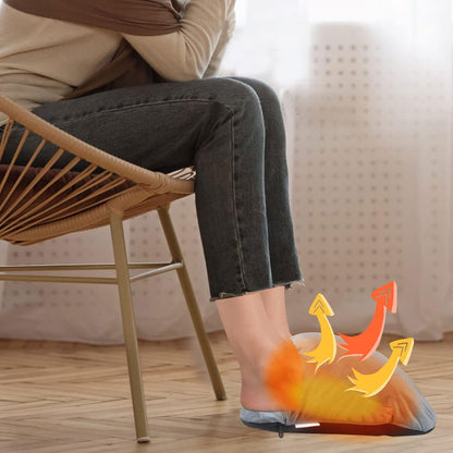 Electric Heated Foot Warmer with Massage,Vibration and Heating,Soft Plush Fabric & USB Fast Heating Pad for Women and Men,Relieve Foot Pain Soreness